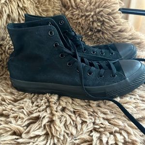 Converse Black on Black High Tops